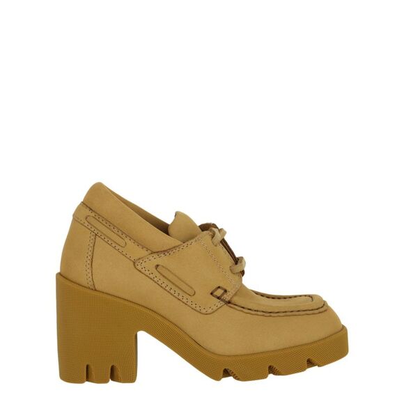 Stride Leather Heeled Loafers